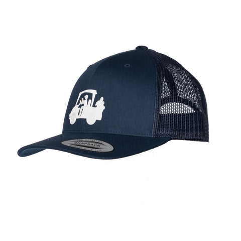 AGW "Chillin with JD White " Blue TPU Snapback Trucker Hat